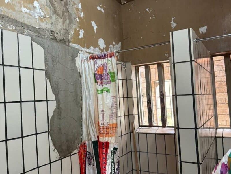 The bathrooms in the Nelspruit Correctional Centre.