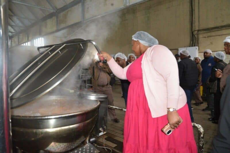 Portfolio Committee on Correctional Services Chairerson, Kgmotso Ramolobeng at the inmate rehabilitation facilities at the Nelspruit Correctional Centre.
