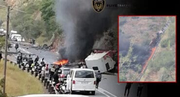 Scenes from the accident. > Photos: Sourced/SA Long Distance Truckers & Nelspruit Community's Facebook pages