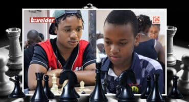 Nkosikhona Jele and Junior Master Bafana Sgudhla. Photo: Supplied/Mpumalanga Chess Association