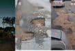 Some of the potholes and streetlights that have not been maintained. > Photos: Supplied