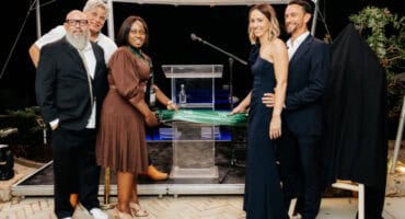 Jerry Hartless, Ronald Geldenhuys, MEC Sasekani Manzini, Jeanine and Giles Fourie.