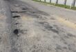 Some of the potholes in Bosch Street. > Photo: Tumelo Waga Dibakwane