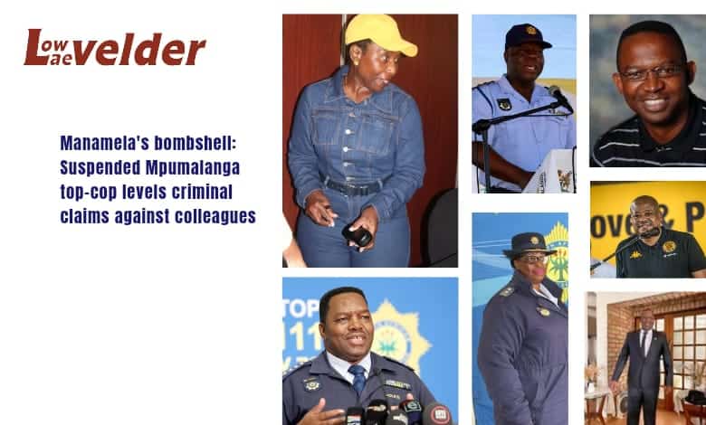 Manamela’s bombshell: Suspended Mpumalanga top-cop levels criminal claims against colleagues