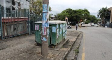 Abortion posters on a mini substation.