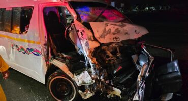 The damaged mini-bus taxi. > Photos: Supplied/Lowveld EMS