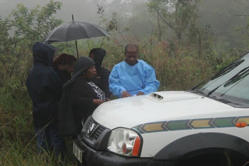 Pathologists on scene.