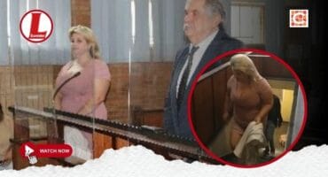 Zietta Janse van Rensburg and her former father-in-law, Johan Janse van Rensburg, in the Nelspruit Magistrate's Court. > Photo: Riot Hlatshwayo