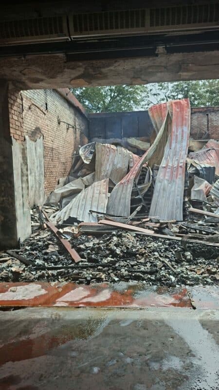The Lower Sabie Rest Camp shop is completely destroyed.