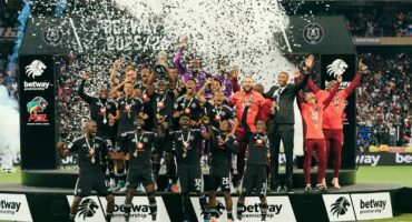 Orlando Pirates celebrate winning the 2025/26 Betway Premiership at Mbombela Stadium. > Photo: Orlando Pirates Football Club / Facebook