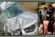 Angie Ferreira se voertuig na die ongeluk. Inlas: Angie Ferreira, Charmaine Ngomane en Cathy Reyneke kort nadat die gips van Angie se voete verwyder is. > Foto's: Verskaf/Angie Ferreira
