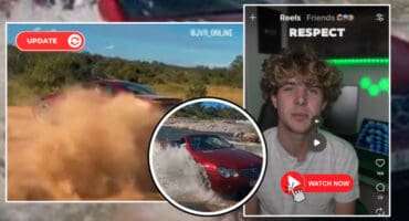 Screenshots from a video of reckless driving circulating on social media and the apology video the driver posted. > Video: Supplied/SANParks