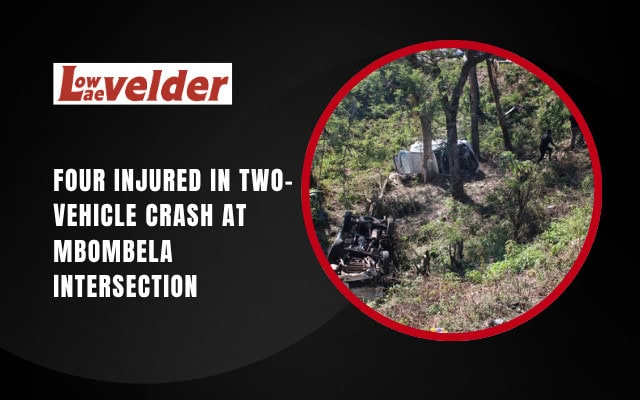 Four injured in two-vehicle crash at Mbombela intersection
