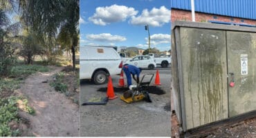 Cleaning activities take place on the Old Pretoria Road. > Photo: Supplied/TJ Maré