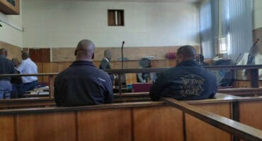 Two accused in the dock in the Nelspruit Magistrate's Court. > Photos: Gia Radnai