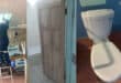 A light, door and toilet that have been repaired at Rob Ferreira Hospital. > Photo: Supplied/DoH