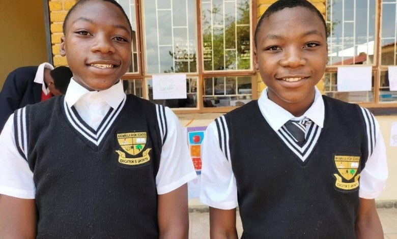 Siphesihle and Thubelihle Marule at the start of their Uplands career. > Photo: Supplied/Uplands College