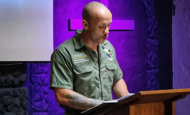 Stefan Marais at the pulpit. > Photo: Supplied/Stefan Marais