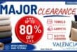 Massive clearance sale now on at Valencia.