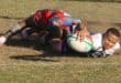 Benito Goeda scores for Nelspruit. > Photos: Mark Kinnear