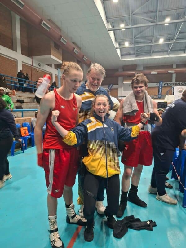 Arion Fraser, Nicole Fraser and Dylan Roets. Back: Lance Gibson. Photo supplied.