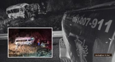 The accident scene. > Photos: Supplied/Martin Jeffrey, Emer-G-Med