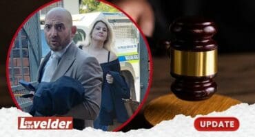 > Photo: Marco Lamberti and Zietta Janse van Rensburg at court this morning.