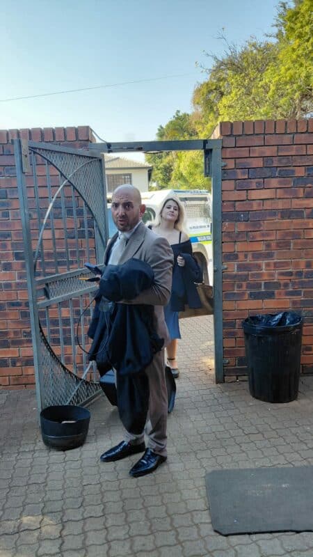 Marco Lamberti en Zietta Janse van Rensburg at court this morning. >Photo: Irma Green