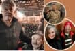 SW Fourie en Theo van Huyssteen, organiseerder van die aand. Insetsels: Yolanda Geldenhuys in ligte luim tydens die geleentheid en Louwna Rocher en Klippie du Toit. Foto's: Bertus de Bruyn
