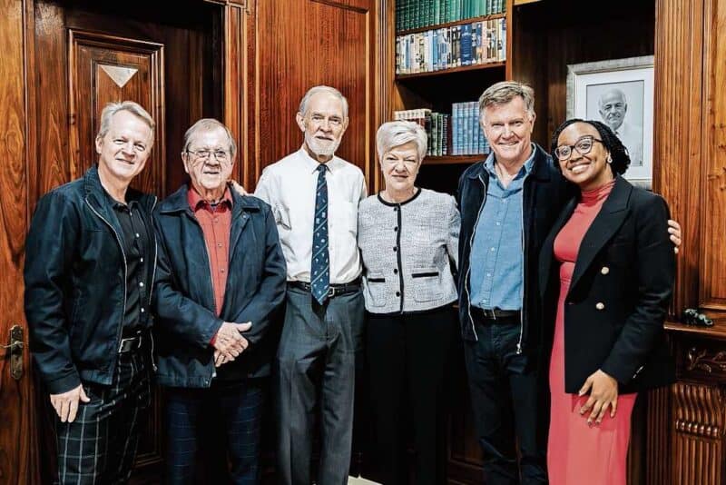 Kellaprince directors with guest speaker Dr Roelof Botha and MC Mpumi Mbethe.

