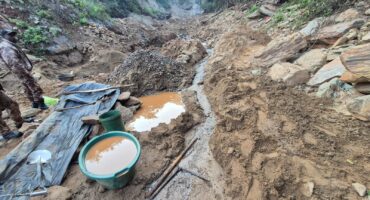 A stream where miners refine gold. > Photo: Supplied