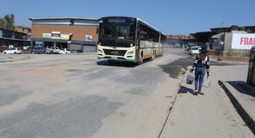 The daily struggle of commuters when driving on Louis Trichardt Street. > Photos: Tumelo Waga Dibakwane