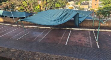 Damaged parking bays at the Mbombela civic centre. > Photo: Tumelo Waga Dibakwane