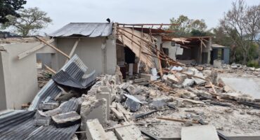What remains of the Lowveld Tombstones factory in Mbombela. > Photos: Supplied/ACS Spartan