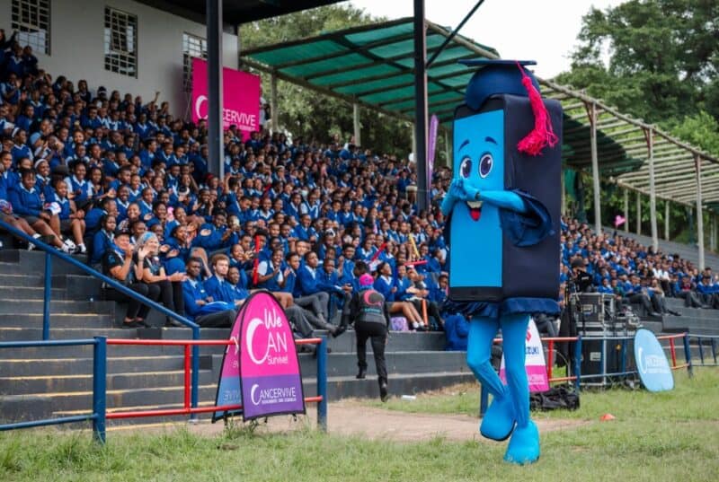 The Cancervive mascot, Thuto.