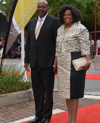 Ms Reginah Mhaule and a partner.