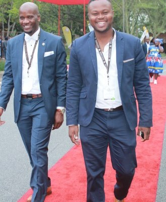 Mr Delani Mofokeng and a friend.