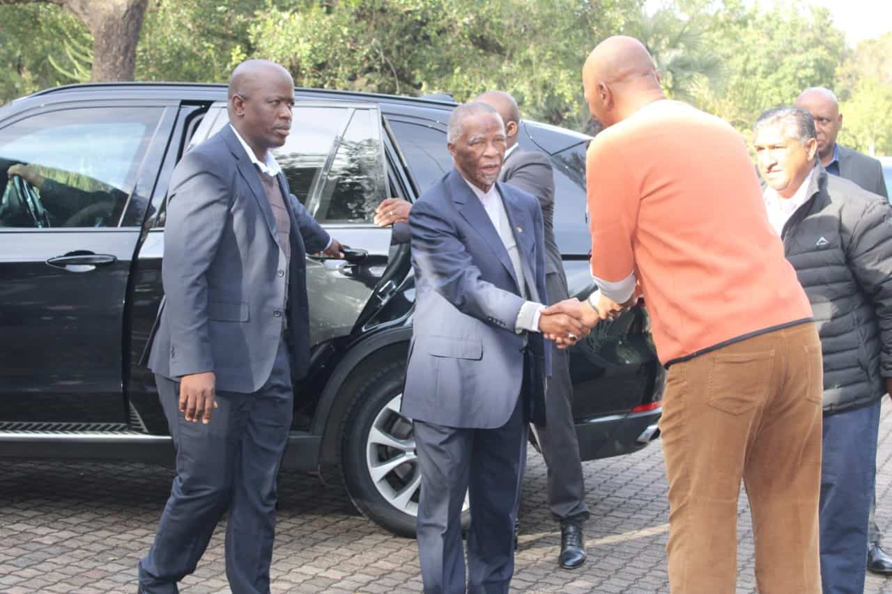 Former president Mbeki enjoys walkabout at Lowveld National