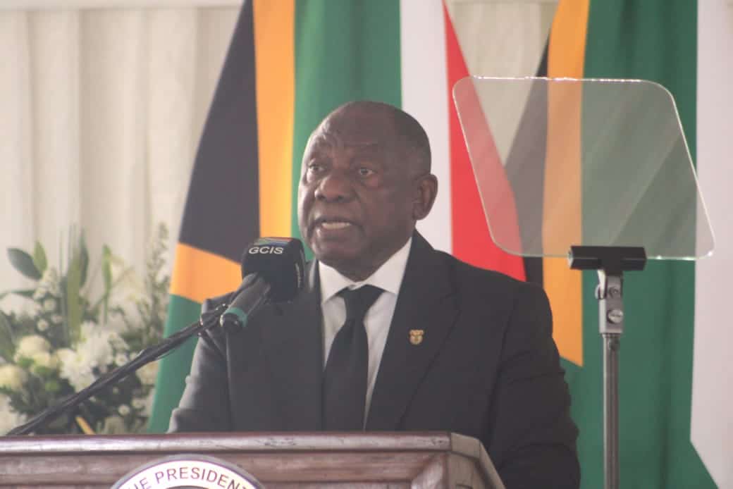The president of South Africa, Cyril Ramaphosa.