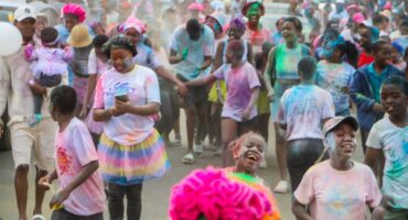 Walkers during colour run > Photo: Supplied.