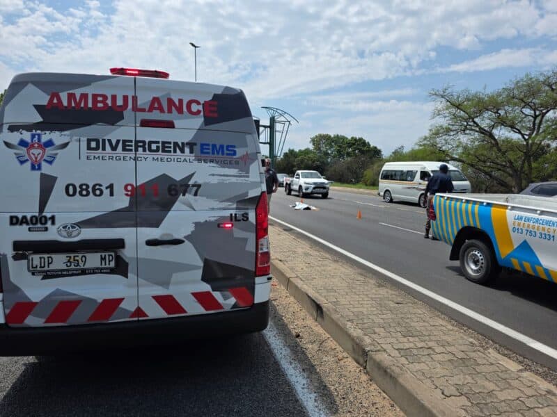 The accident scene. > Photo: Supplied/Divergent Ops