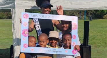 Some of the kids who attended the aerobics event at Laerskool Numbi with Margaret Mogane.