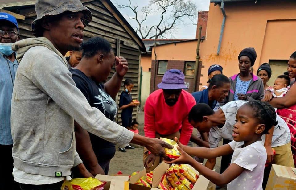 The M-Powerment Care team donates items at the Angels of Hope shelter.