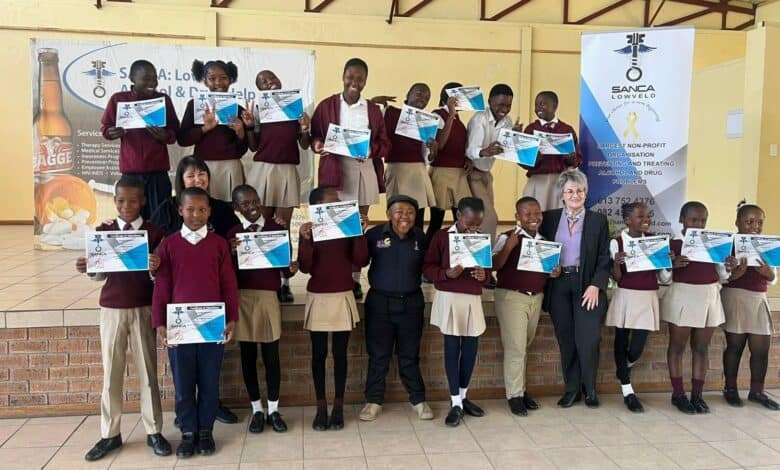 Masemane High School's learners receive their certificates. > Photo: Supplied/Sanca