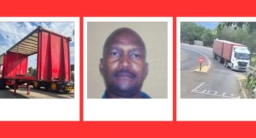 Makhosonke Nxumalo. Inserts: The missing trailer and the truck. Photo: Supplied