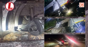 The wreckage of the truck. > Photo: Supplied/Martin Jeffrey