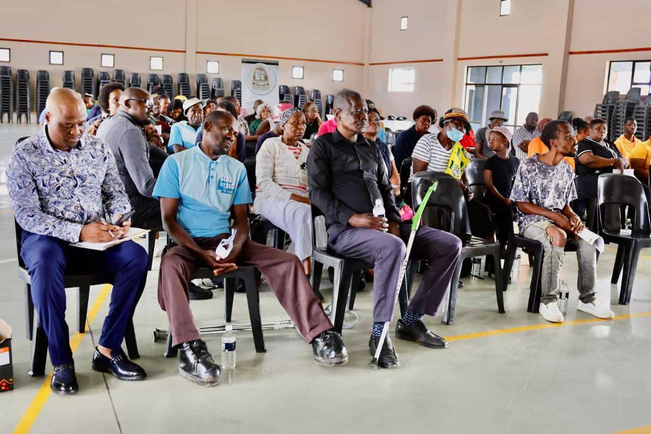 Community members attend the public hearing.