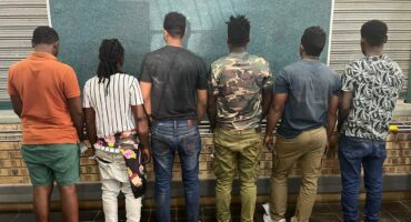 The six suspects that were arrested in Acornhoek. > Photos: Supplied/ SAPS