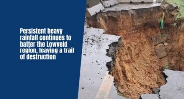 Part of the R40 that was damaged by the heavy rains. > Photo: Supplied