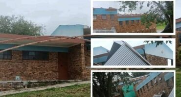 One of the schools that was damaged by the storm in Pienaar. > Photos: Supplied.